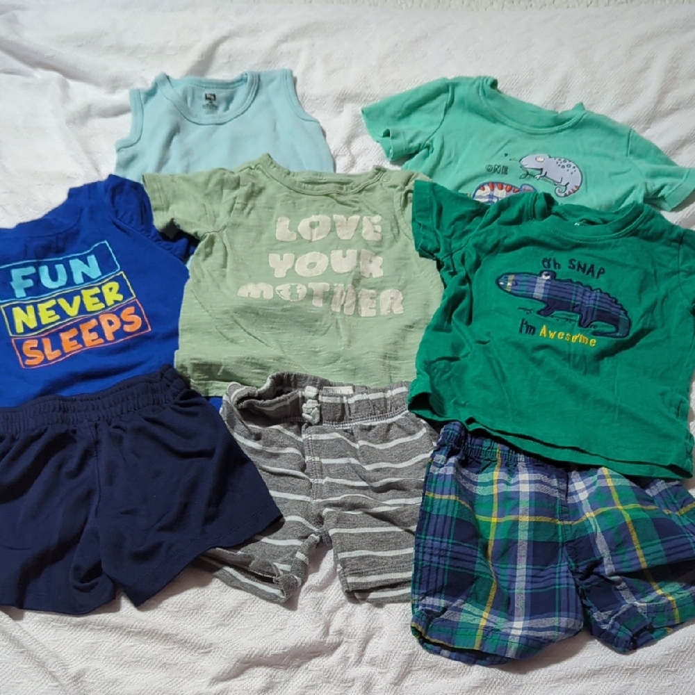 Kids Graphic Tees and Shorts Set